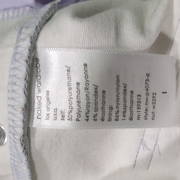 Naked Wardrobe Textured Lavender Pants - Picture 4 of 5